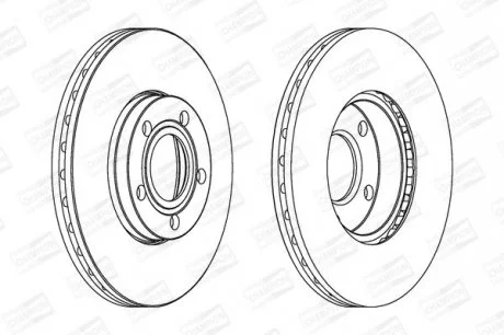 Диск тормозной VW PASSAT -05 передн. CHAMPION 562052CH