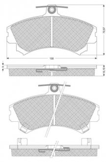 Колодки тормозные дисковые, к-кт. STARLINE BD S821P (фото 1)