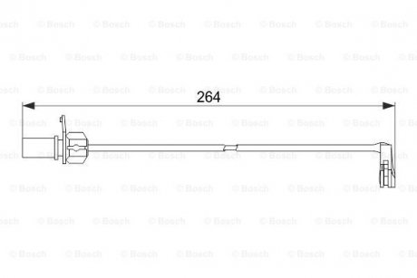 Датчик износа тормозных колодок (передних) Audi A6/A7/A8 09- (L=264mm) BOSCH 1 987 474 517