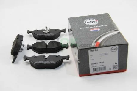 Гальмівні колодки зад. BMW 3(E36, E46)/5(E34)/7(E32) 86-06 (ATE) (123x43,6x16,7) A.B.S. A.B.S. 36824