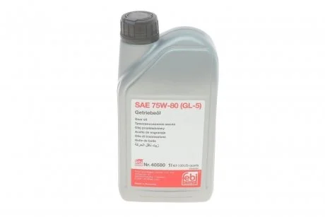 Олива КПП 75W80 (GL-5) (1L) (Renault Trafic/Opel Vivaro) FEBI BILSTEIN 40580