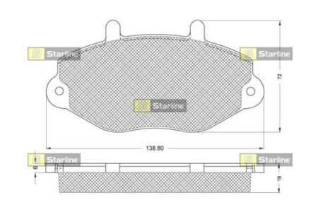 Колодки тормозные дисковые, к-кт. STARLINE BD S137