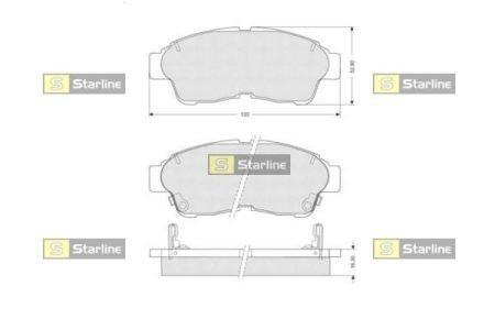 Колодки тормозные дисковые, к-кт. STARLINE BD S094 (фото 1)