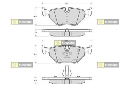 Колодки тормозные дисковые, к-кт. STARLINE BD S270 (фото 1)