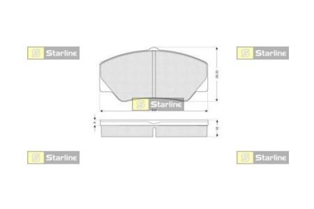 Колодки тормозные дисковые, к-кт. STARLINE BD S154 (фото 1)