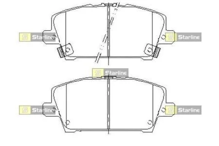 Колодки тормозные дисковые, к-кт. STARLINE BD S485