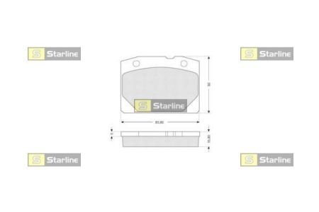 Колодки тормозные дисковые, к-кт. STARLINE BD S196 (фото 1)