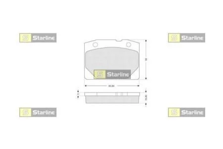 Гальмівні колодки дискові STARLINE BD S196