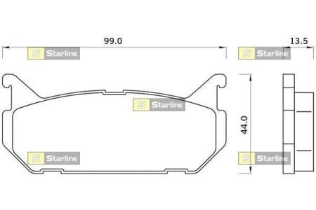 Колодки тормозные дисковые, к-кт. STARLINE BD S246