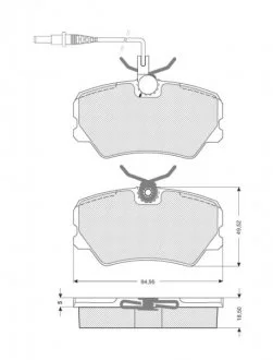 Гальмівні колодки дискові STARLINE BD S041