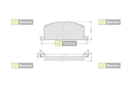 Гальмівні колодки дискові STARLINE BD S090