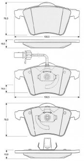 Колодки тормозные дисковые, к-кт. STARLINE BD S354 (фото 1)