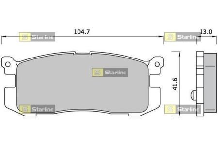 Колодки тормозные дисковые, к-кт. STARLINE BD S386 (фото 1)