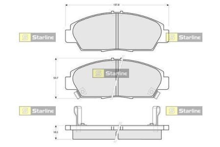 Гальмівні колодки дискові STARLINE BD S160