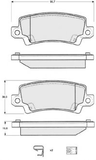 Колодки тормозные дисковые, к-кт. STARLINE BD S327