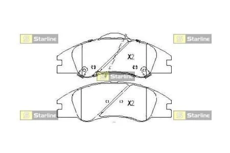 Гальмівні колодки дискові STARLINE BD S503