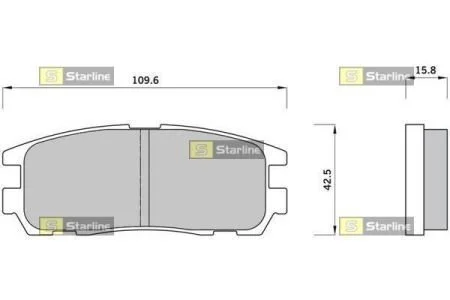 Гальмівні колодки дискові STARLINE BD S366