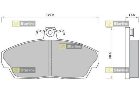 Колодки тормозные дисковые, к-кт. STARLINE BD S416