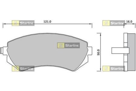 Гальмівні колодки дискові STARLINE BD S392 (фото 1)