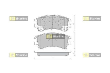 Колодки тормозные дисковые, к-кт. STARLINE BD S431 (фото 1)