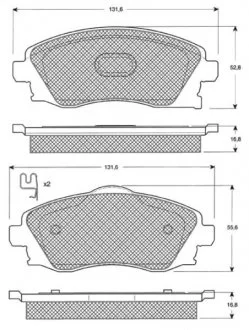Гальмівні колодки дискові STARLINE BD S166