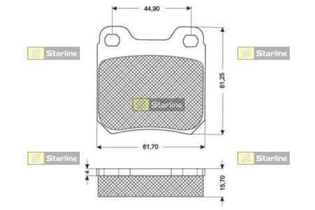 Колодки тормозные дисковые, к-кт. STARLINE BD S184 (фото 1)