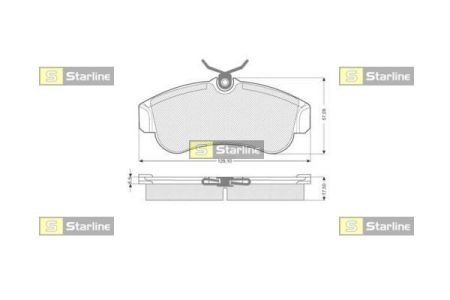 Колодки тормозные дисковые, к-кт. STARLINE BD S203 (фото 1)