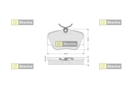Гальмівні колодки дискові STARLINE BD S155