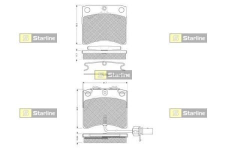 Колодки тормозные дисковые, к-кт. STARLINE BD S305