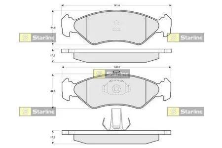 Колодки тормозные дисковые, к-кт. STARLINE BD S112