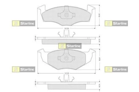 Гальмівні колодки дискові STARLINE BD S118