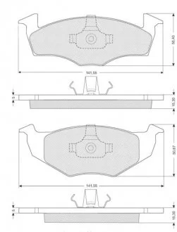 Колодки тормозные дисковые, к-кт. STARLINE BD S072
