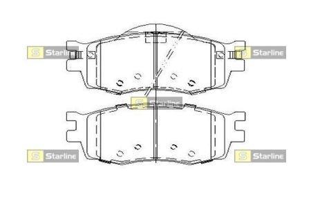 Колодки тормозные дисковые, к-кт. STARLINE BD S457