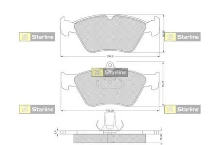 Гальмівні колодки дискові STARLINE BD S192