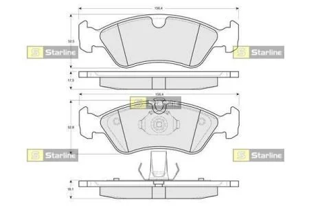 Колодки тормозные дисковые, к-кт. STARLINE BD S048