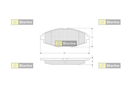 Колодки тормозные дисковые, к-кт. STARLINE BD S134 (фото 1)