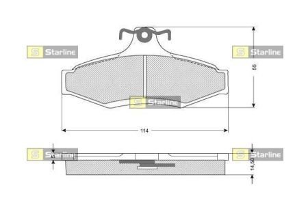 Гальмівні колодки дискові STARLINE BD S310
