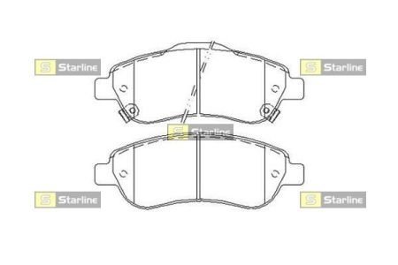 Колодки тормозные дисковые, к-кт. STARLINE BD S455