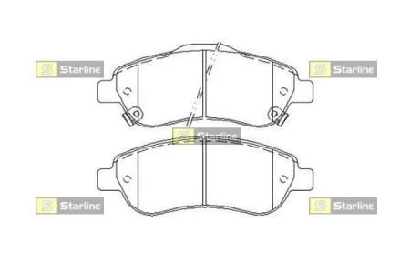 Колодки тормозные дисковые, к-кт. STARLINE BD S455