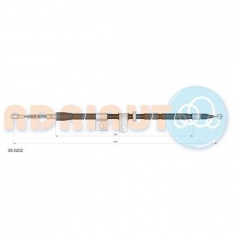 Трос ручного тормоза DAEWOO LANOS ADRIAUTO 06.0202 (фото 1)