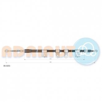 Трос ручного тормоза DAEWOO LANOS ADRIAUTO 06.0203