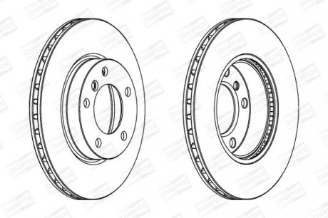 Диск тормозной BMW передн., вент. CHAMPION 561551CH