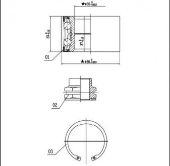 Подшипник ступицы колеса, к-кт. STARLINE LO 01401