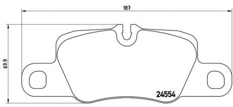 Тормозные колодки дисковые, к-кт. BREMBO P65 020 (фото 1)