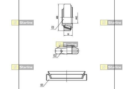 Подшипник ступицы колеса, к-кт. STARLINE LO 00918