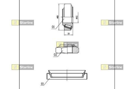 Подшипник ступицы колеса, к-кт. STARLINE LO 00919