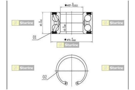 Підшипник колісний STARLINE LO 01318