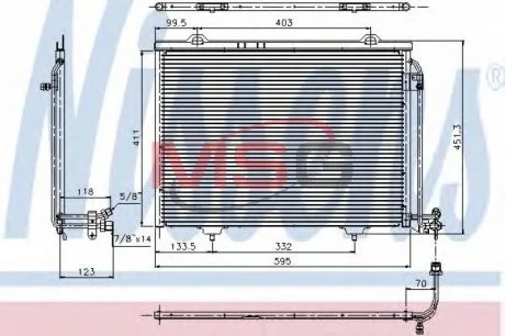Конденсатор кондиционера MERCEDES NISSENS 94282