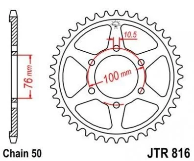Звезда 45зуб. GSF1200S Bandit JT MOTO 113-664-45