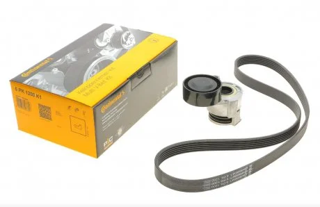 Комплект ременя генератора Renault Clio/Kangoo/Megane/Scenic 1.5dCi 01- (6PK1200) Contitech 6PK1200K1